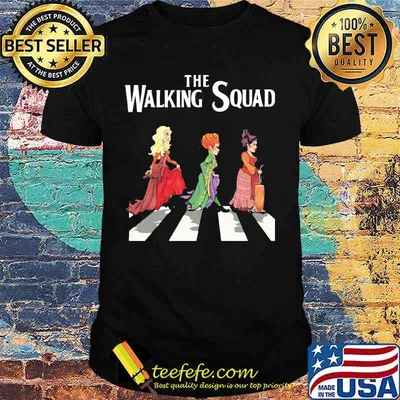 Halloween the walking squad hocus pocus crossing the line shirt