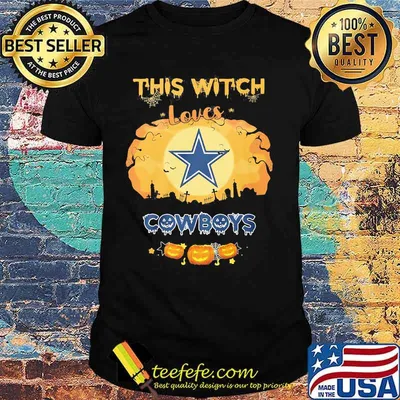 Halloween this bitch loves dallas cowboys pumpkins shirt