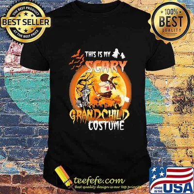Halloween this is my scary grandchild costume moon shirt