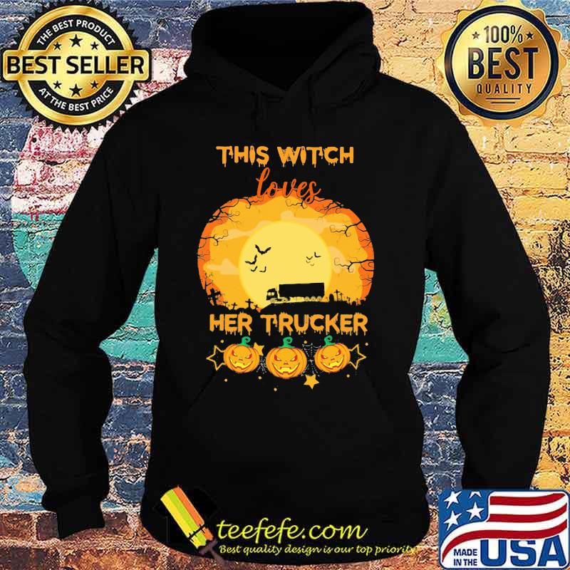 Halloween this witch loves her trucker pumpkins moon s Hoodie Halloween this witch loves her trucker pumpkins moon s Hoodie