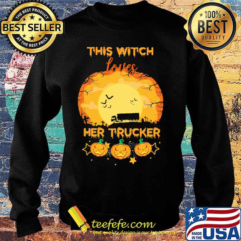 Halloween this witch loves her trucker pumpkins moon s Sweater Halloween this witch loves her trucker pumpkins moon s Sweater