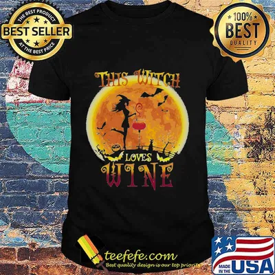 Halloween This witch loves wine shirt
