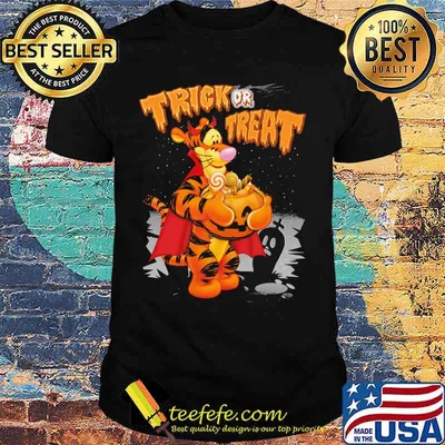 Halloween tigger trick or treat pumpkin shirt