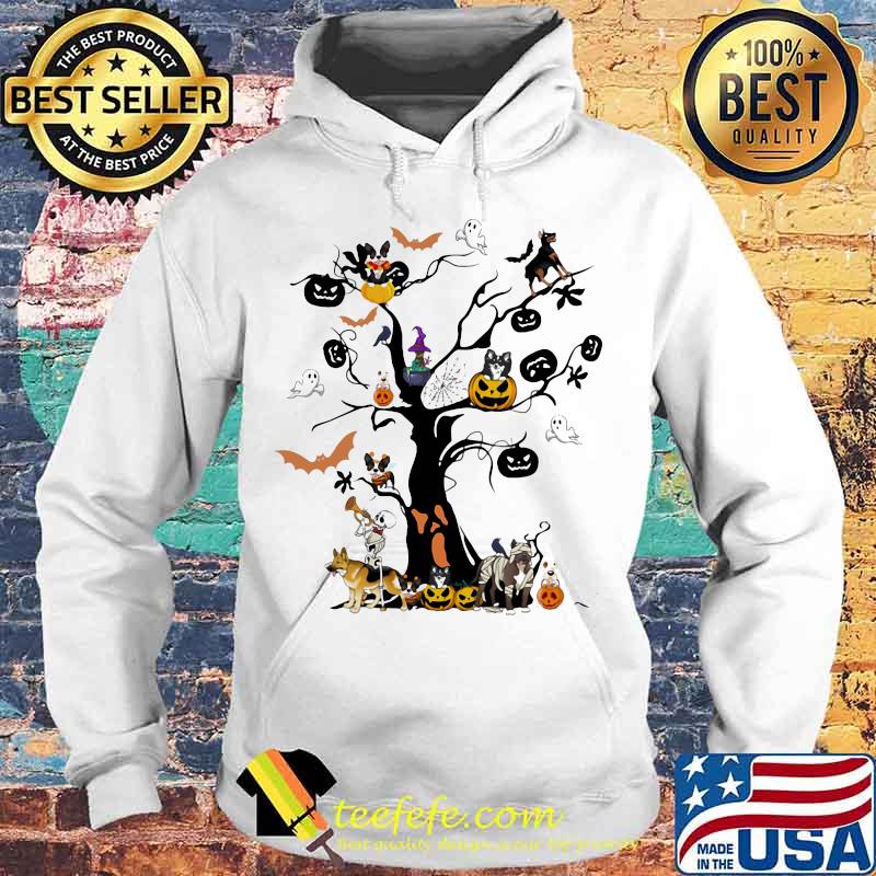 Halloween tree dogs pumpkins ghost bats s Hoodie Halloween tree dogs pumpkins ghost bats s Hoodie
