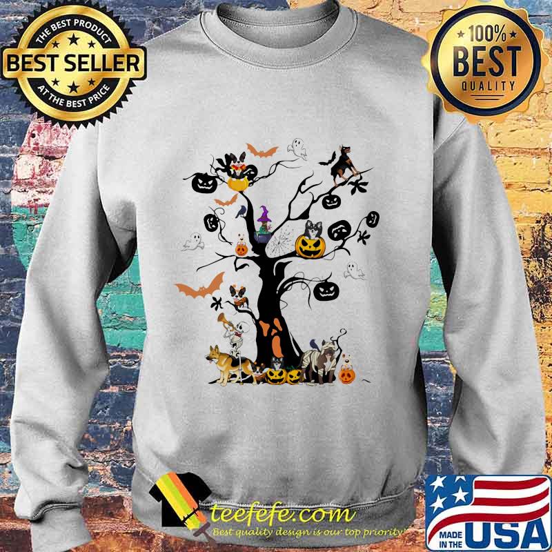 Halloween tree dogs pumpkins ghost bats s Sweater Halloween tree dogs pumpkins ghost bats s Sweater