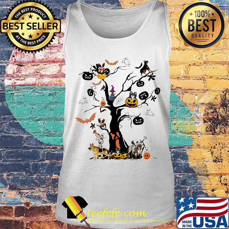 Halloween tree dogs pumpkins ghost bats s Tank top Halloween tree dogs pumpkins ghost bats s Tank top