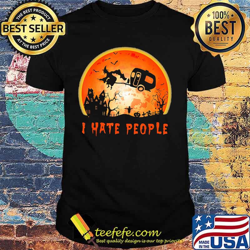 Halloween witch i hate people moon shirt Halloween witch i hate people moon shirt