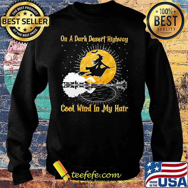 Halloween witch on a dark desert highway cool wind in my hair guitar bat s Sweater Halloween witch on a dark desert highway cool wind in my hair guitar bat s Sweater
