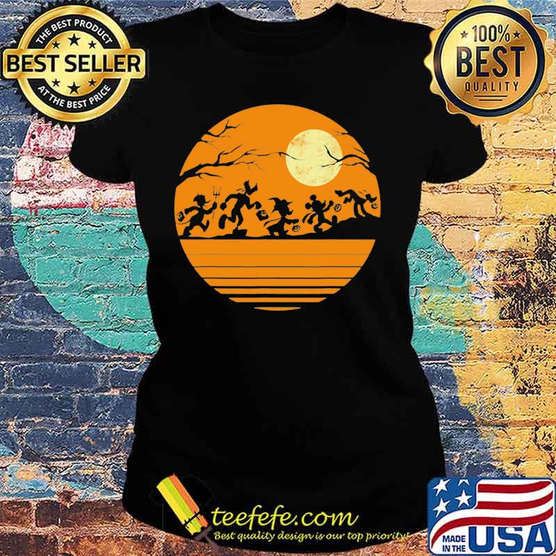Halloween witch sunset vintage retro s Ladies tee Halloween witch sunset vintage retro s Ladies tee