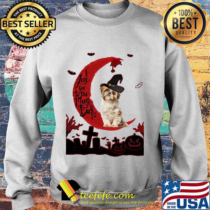 Halloween yorkie witch i love you to the moon back pumpkin s Sweater Halloween yorkie witch i love you to the moon back pumpkin s Sweater