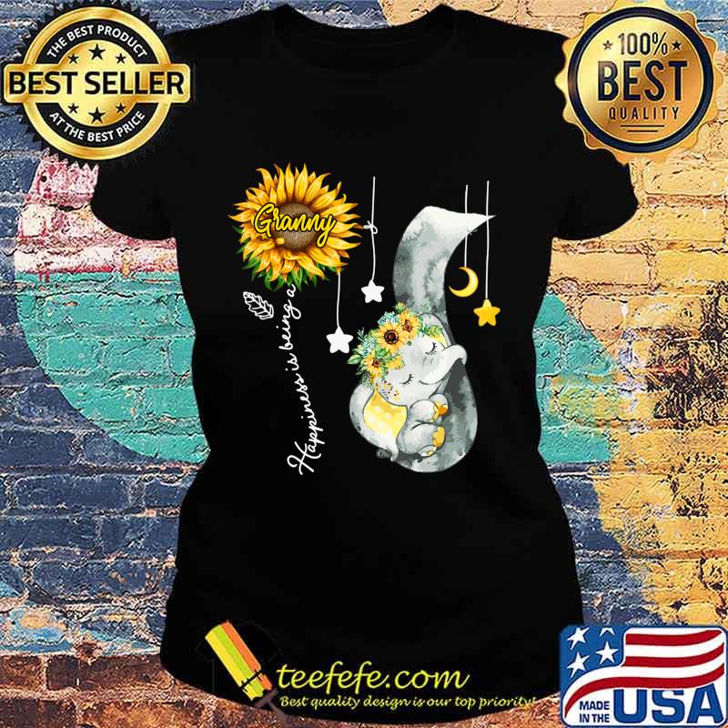 Happiness is being a granny Elephant Mother's Day T-Shirt Ladies tee Happiness is being a granny Elephant Mother's Day T-Shirt Ladies tee