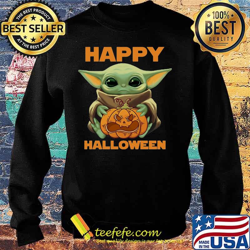 Happy halloween baby yoda hug pumpkin s Sweater Happy halloween baby yoda hug pumpkin s Sweater