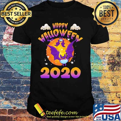 Happy halloween bats mask 2020 moon shirt