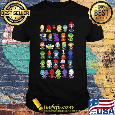 Happy halloween characters cartoon shirt