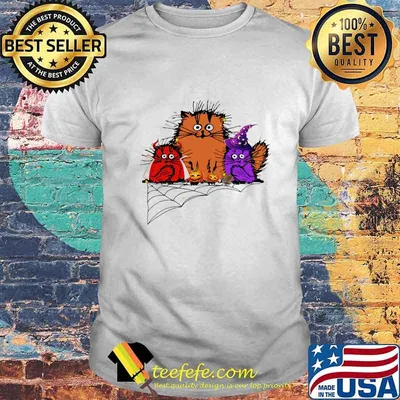 Happy halloween color cats pumpkin shirt