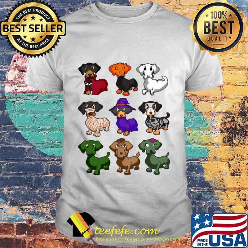 Happy halloween dachshund dog shirt