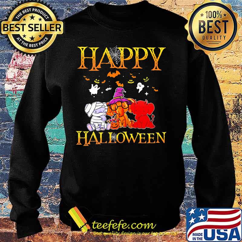 Happy halloween elephants witch s Sweater Happy halloween elephants witch s Sweater