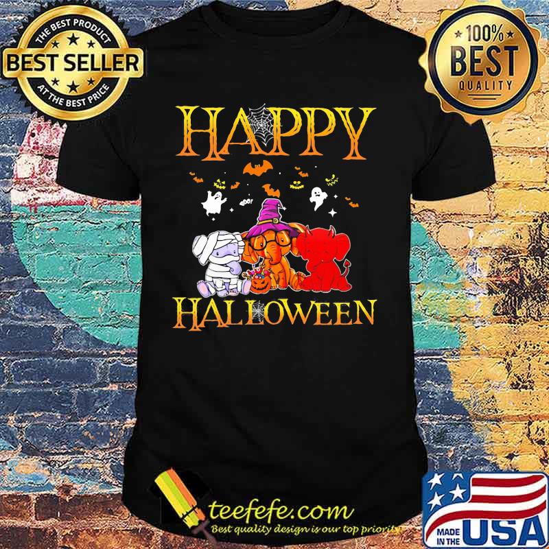 Happy halloween elephants witch shirt Happy halloween elephants witch shirt
