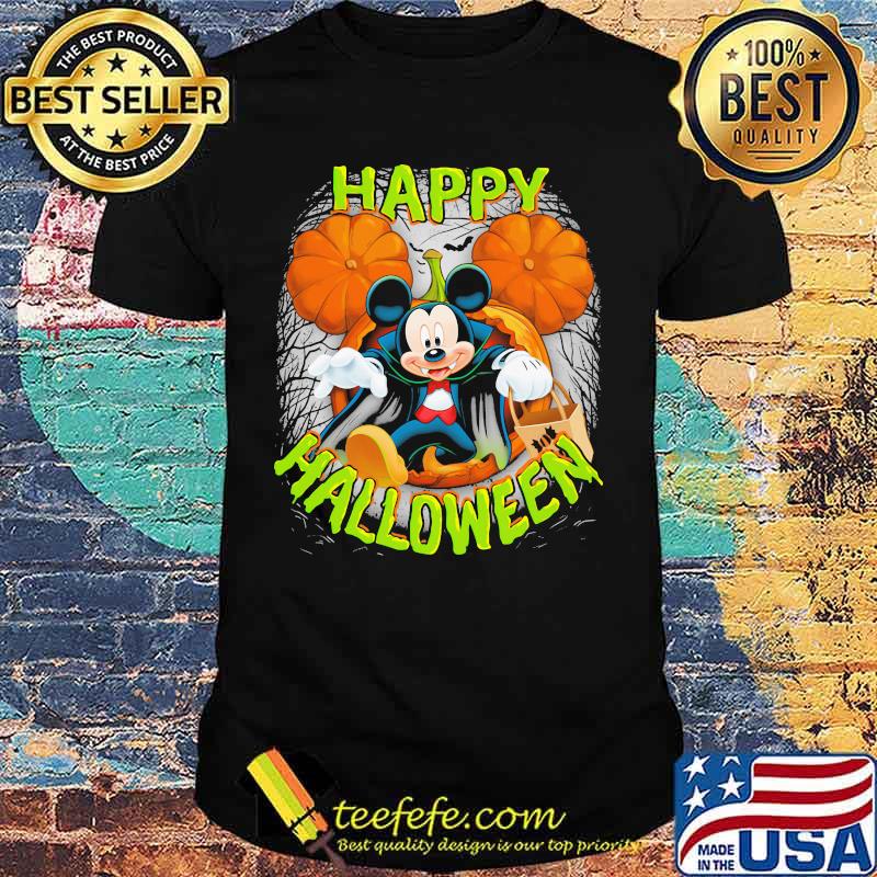 Happy halloween mickey mouse witch pumpkin shirt