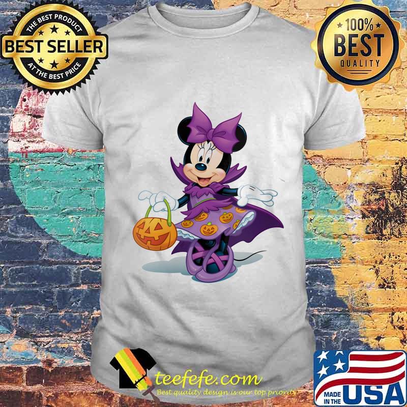 Happy halloween minnie mouse witch pumpkin shirt