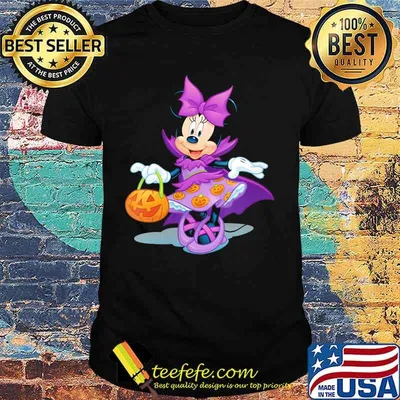 Happy halloween minnie mouse witch pumpkin shirt