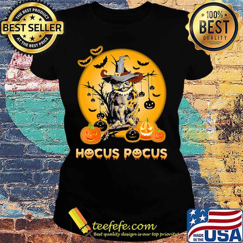 Happy halloween owl witch hocus pocus pumpkin s Ladies tee Happy halloween owl witch hocus pocus pumpkin s Ladies tee