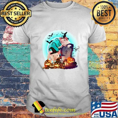 Happy halloween pig witch pumpkins shirt