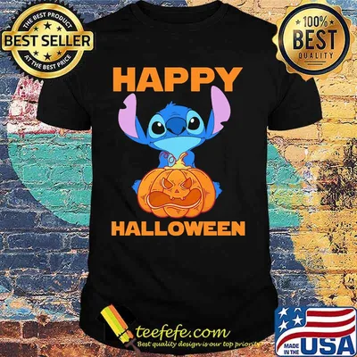 Happy halloween stitch hug pumpkin shirt