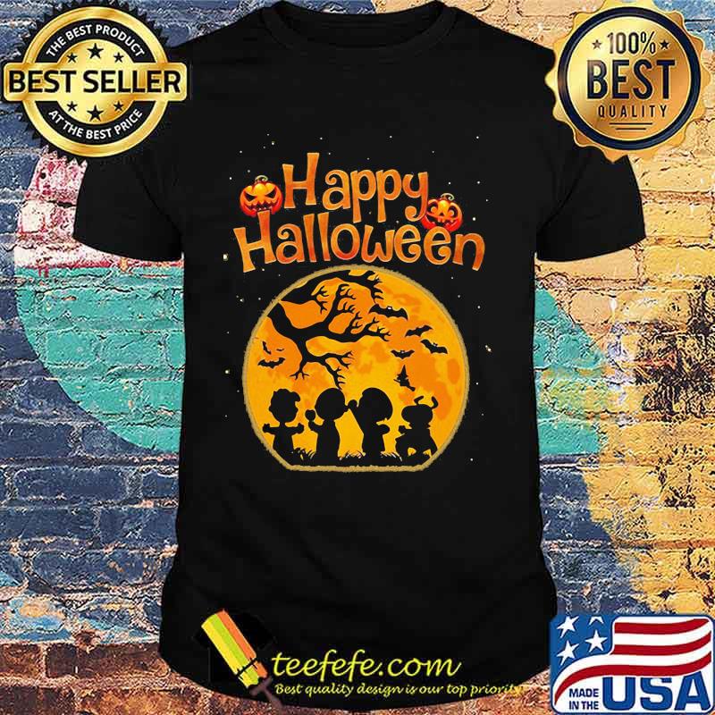 Happy halloween the peanuts moon shirt Happy halloween the peanuts moon shirt