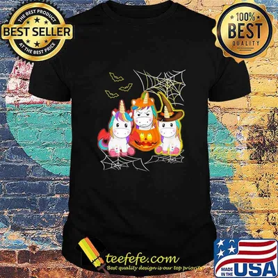 Happy halloween unicorn witch shirt