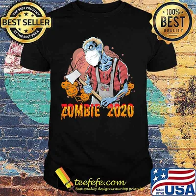 Happy halloween zombie mask 2020 pumpkins shirt
