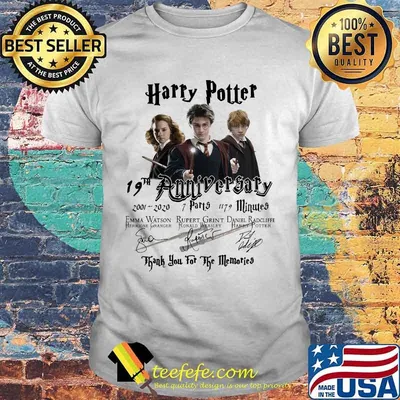 Harry potter 19th anniversary 2011 2020 7 parts 1179 minutes thank you for the memories signatures shirt