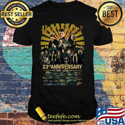 Harry potter 23rd anniversary 1997 2020 signatures shirt