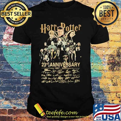 Harry potter 23rd anniversary 1997 2020 signatures shirt