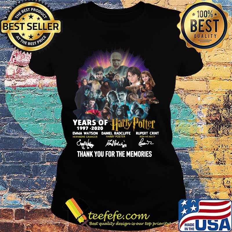 harry potter years of 1997 2020 thank you for the memories signatures s Ladies tee harry potter years of 1997 2020 thank you for the memories signatures s Ladies tee