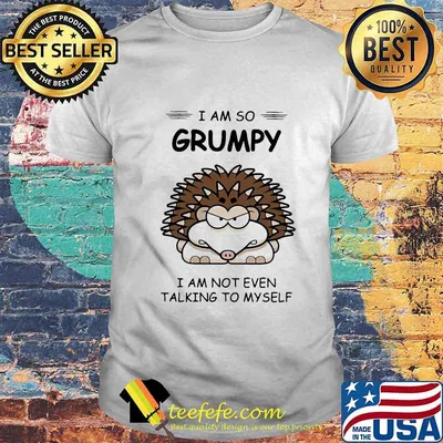 Hedgehog I am go grumpy i am not even talking to myself shirt