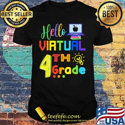 Hello Virtual 4th Grade Back To School 2020 Students Shirt