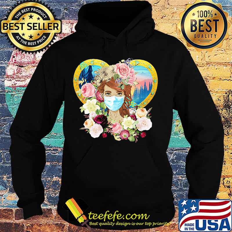 Hippie Nature Fitted Forest Flowers Mask Shirt Hoodie Hippie Nature Fitted Forest Flowers Mask Shirt Hoodie