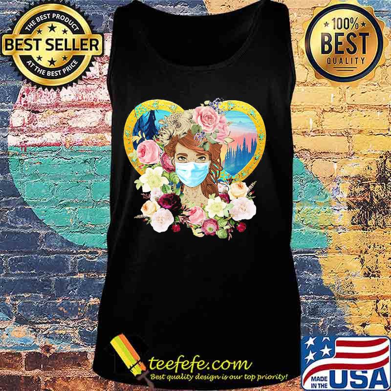 Hippie Nature Fitted Forest Flowers Mask Shirt Tank top Hippie Nature Fitted Forest Flowers Mask Shirt Tank top