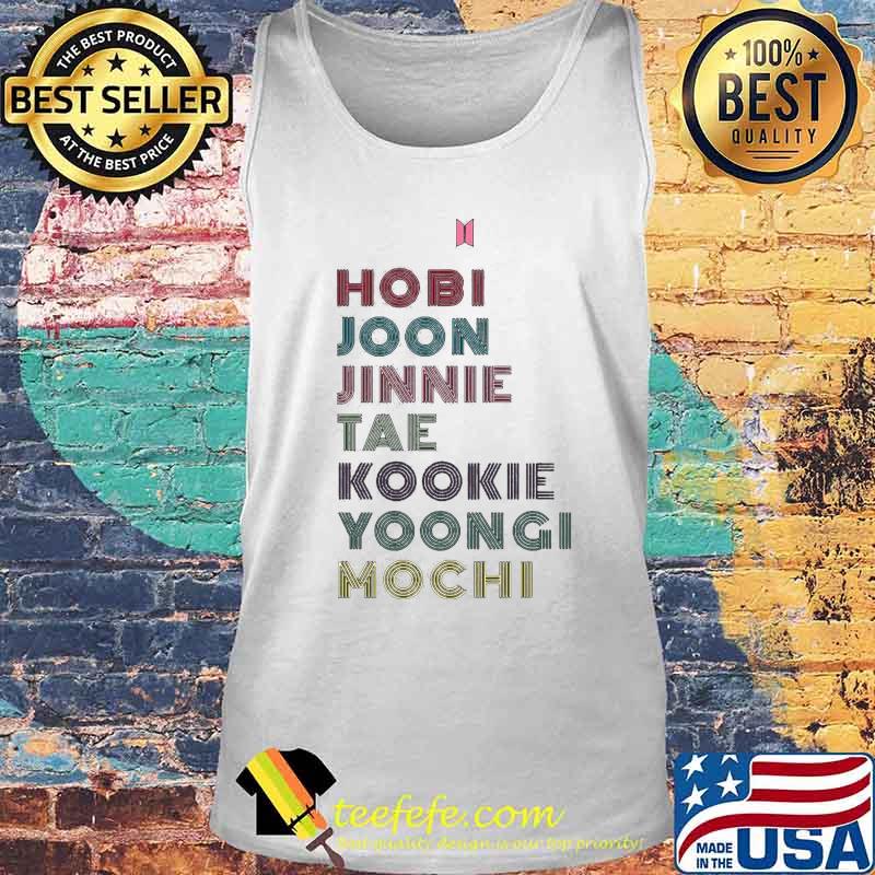 HOBI JOON JINNIE TAE KOOKIE YOONGI MOCHI VINTAGE SHIRT Tank top HOBI JOON JINNIE TAE KOOKIE YOONGI MOCHI VINTAGE SHIRT Tank top