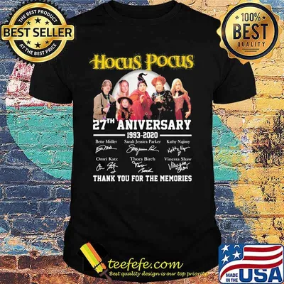 Hocus pocus 27th anniversary 1993 2020 thank you for the memories signatures shirt