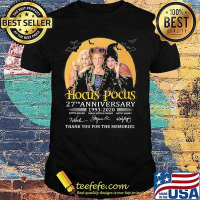 Hocus pocus 27th anniversary 1993 2020 thank you for the memories signatures shirt