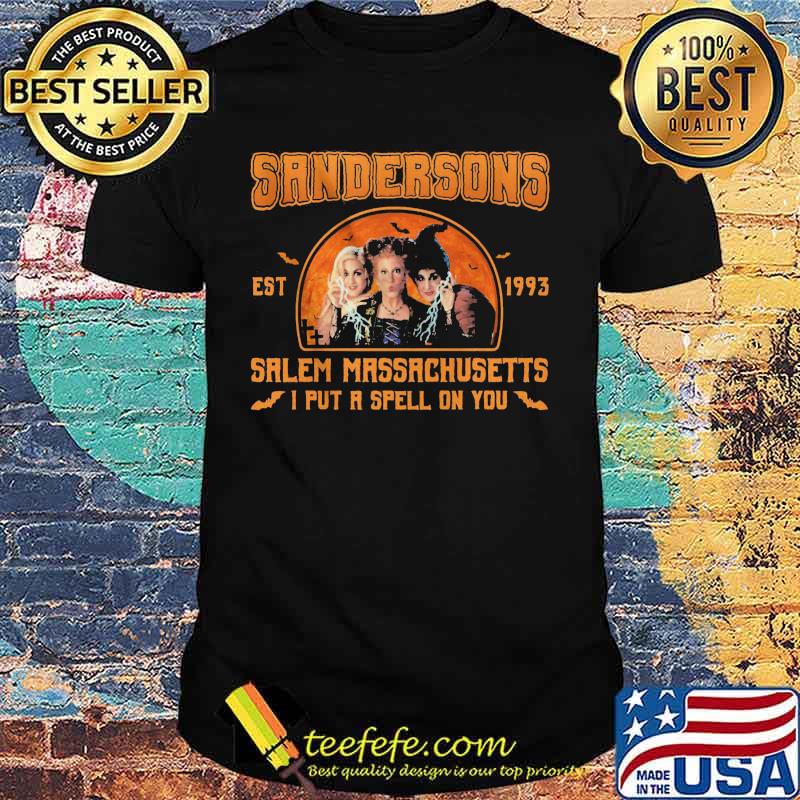 Hocus pocus sandersons est 1993 salem massachusetts i put a spell on you shirt Hocus pocus sandersons est 1993 salem massachusetts i put a spell on you shirt
