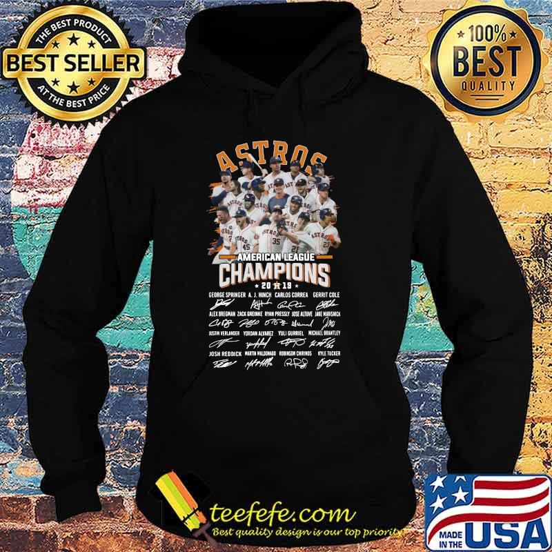 Houston astros american league champions 2019 signatures s Hoodie Houston astros american league champions 2019 signatures s Hoodie