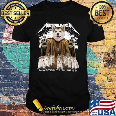 Husky metallica master of puppies shirt