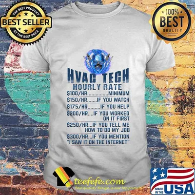 HVAG TECH HOURLY RATE SKULL SHIRT