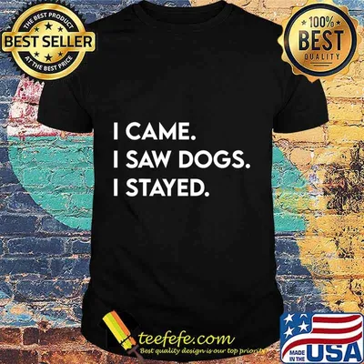 I Came I Saw Dogs I Stayed Gift For Dog Lover Dog Owner T-Shirt