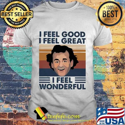 I feel good i feel great i feel wonderful vintage retro shirt