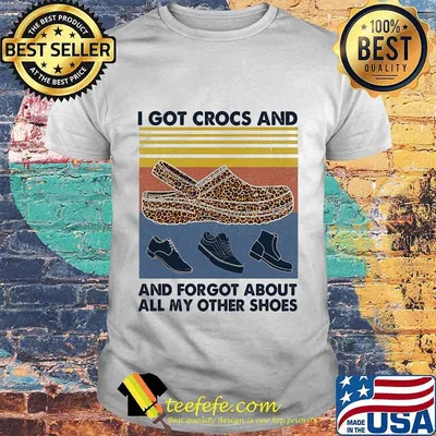 I got crocs leopard and forgot about all my other shoes vintage retro shirt