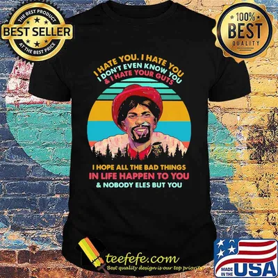 I hate you i don't even know you and i have your guts i hope all the bad things in life happen to you and nobody eles but you vintage retro shirt